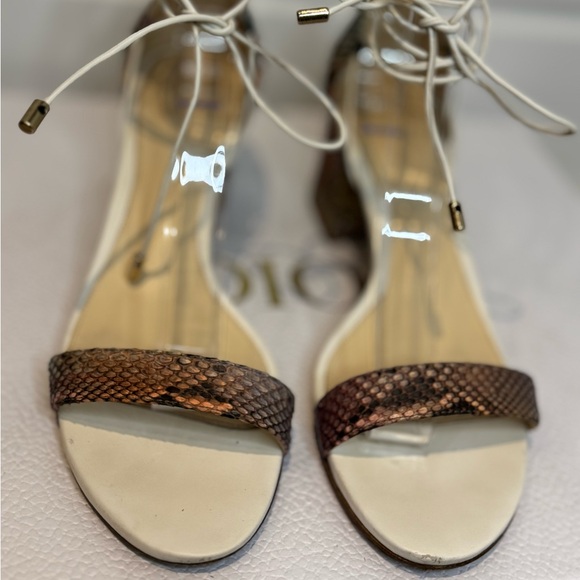 Stunning Real Multicolour And White Python & Leather Sandals By Alexandre Birman - Picture 8 of 9